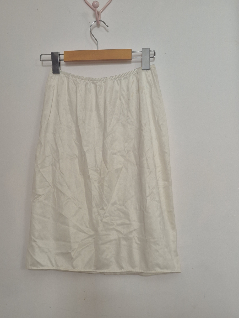 Vintage Women's Cream Half Slip Skirt Small